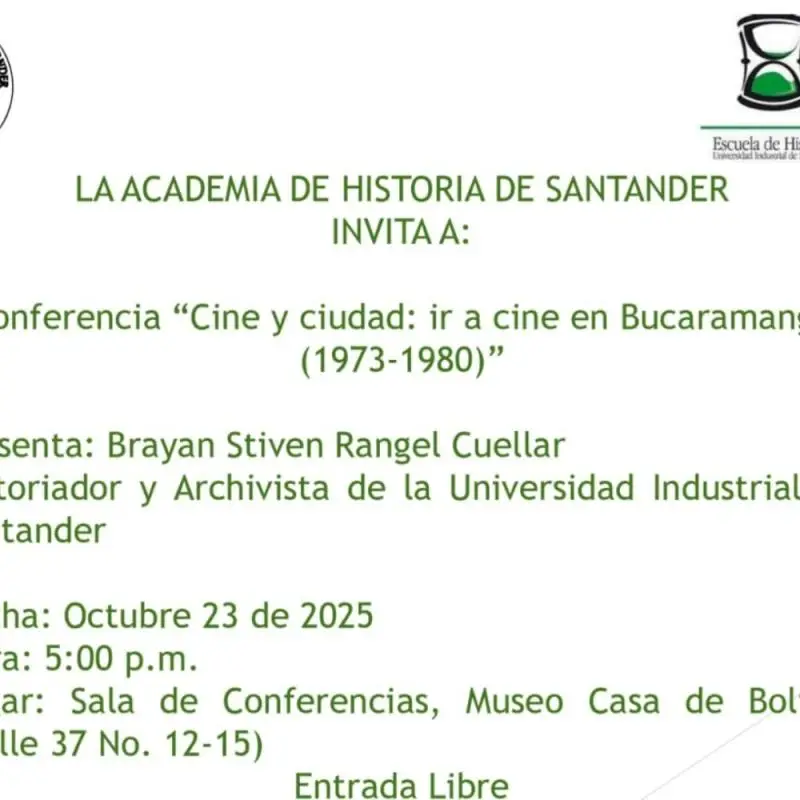 Conferencia: “Cine y ciudad: ir a cine en Bucaramanga (1973–1980)”