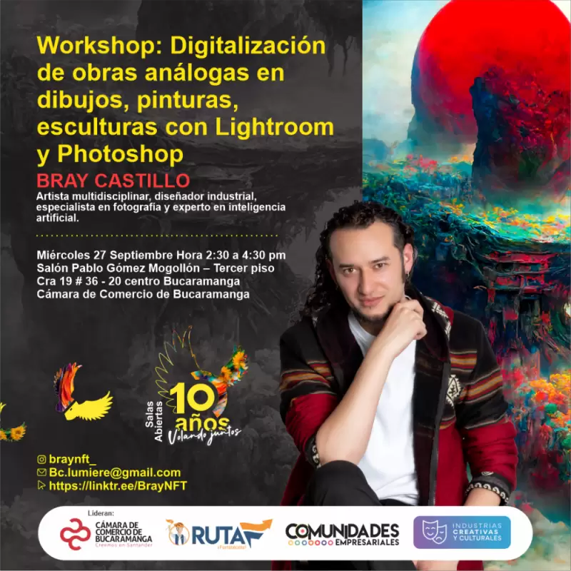 Workshop: Digitalización de obras análogas en dibujos, pinturas y esculturas con Lightroom y Photoshop