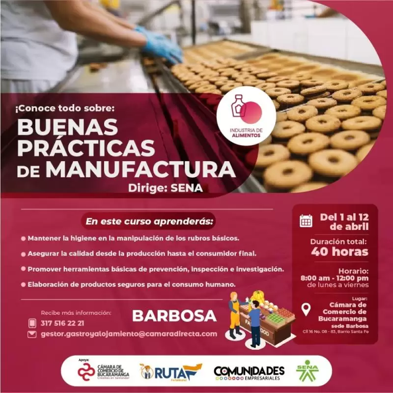 🔍 ¡Asegura la calidad y seguridad de tus productos con el Curso de Buenas Prácticas de Manufactura del SENA! 🔍