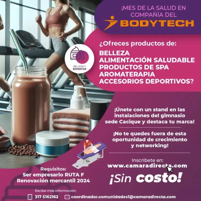 Empresario Ruta F🚀 únete al mes de la salud en compañía de nuestro aliado estratégico Bodytech💪🏼