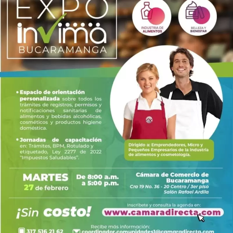🚀 ¡Prepárate para impulsar tu negocio al siguiente nivel en Expo Invima Bucaramanga!🚀
