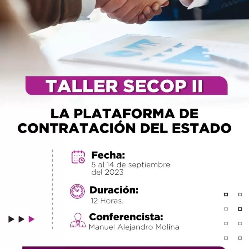 TALLER SECOP II - LA PLATAFORMA DE CONTRATACIÓN DEL ESTADO