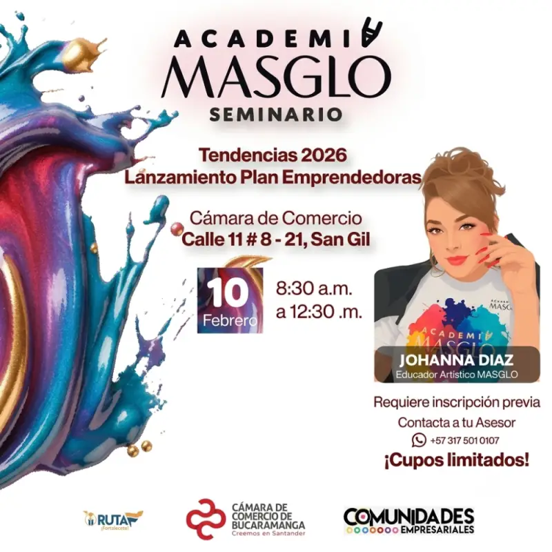 Lanzamiento Plan Emprendedoras y empresarias MASGLO en San Gil
