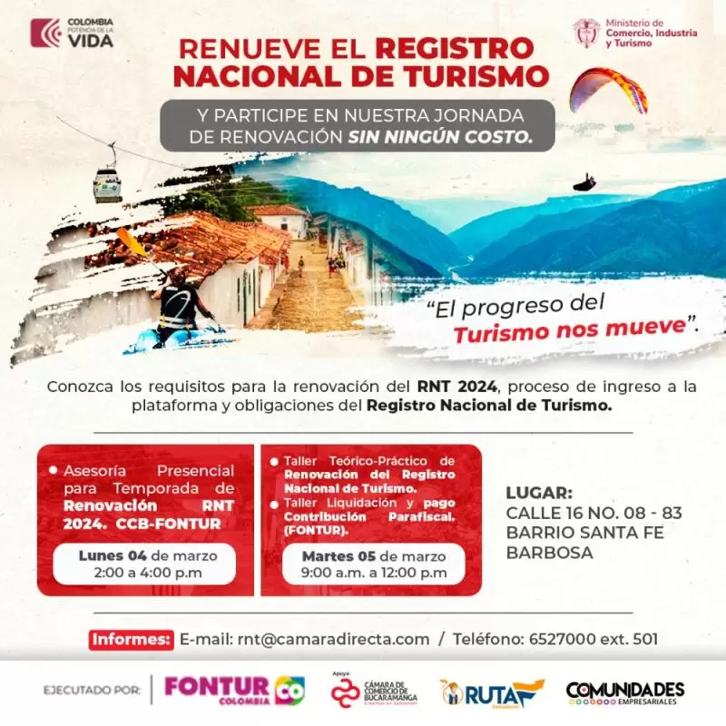 Taller Teórico-Práctico de Renovación del Registro Nacional de Turismo