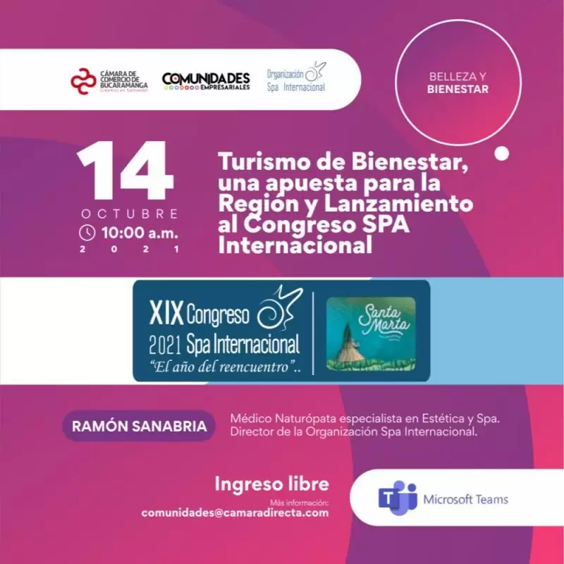 Turismo de bienestar, una apuesta para la región y lanzamiento al congreso SPA internacional