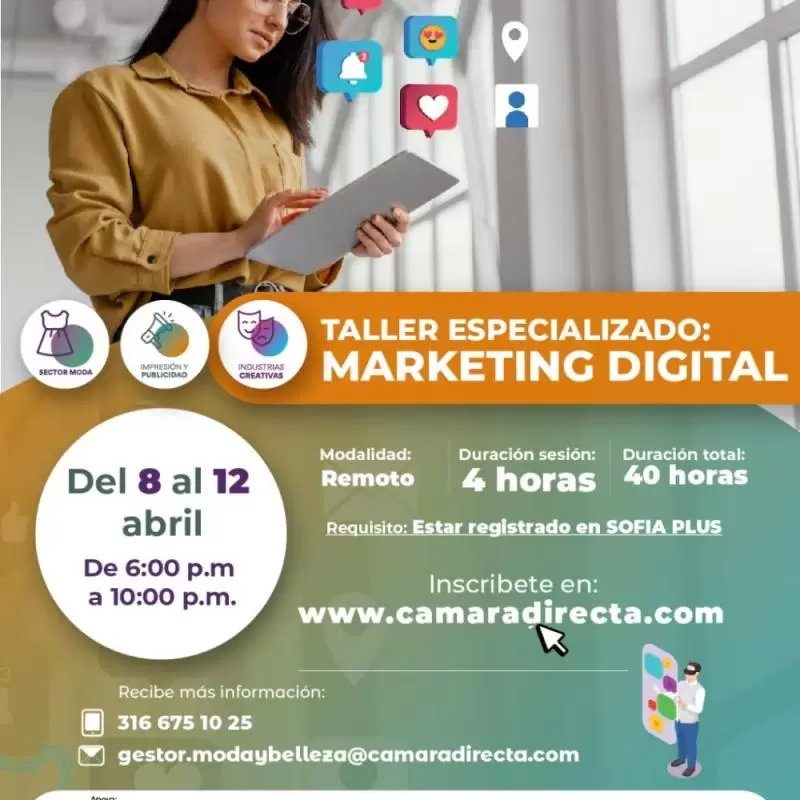 ¡Empresarios Ruta F, traemos el Taller especializado en Marketing Digital!💻