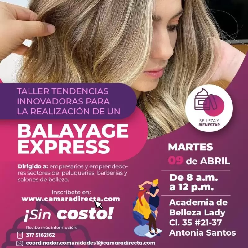 Taller: Tendencias innovadoras para la realización de un Balayage Express👱🏼‍♀️👱🏽‍♂️