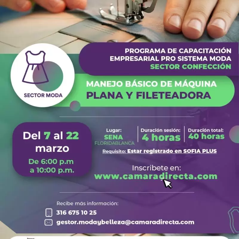 Curso de Manejo Básico de Máquina Plana y Fileteadora 👗👚